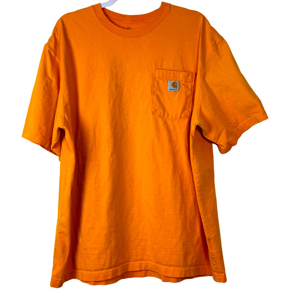 Carhartt Other - Carhartt Orange Short Sleeve Original Fit Pocket T-Shirt Mens Size XL